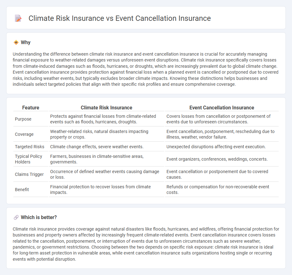 Climate Risk Insurance vs Event Cancellation Insurance in Insurance