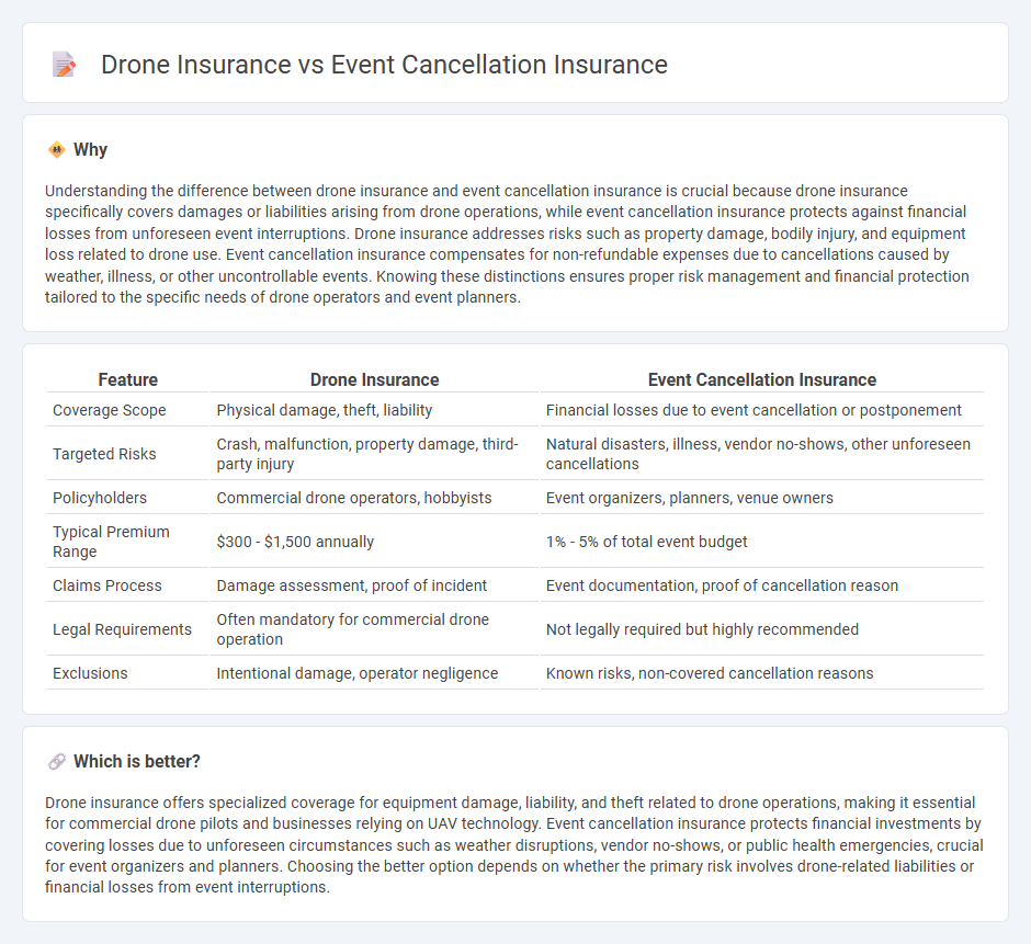 Drone Insurance vs Event Cancellation Insurance in Insurance