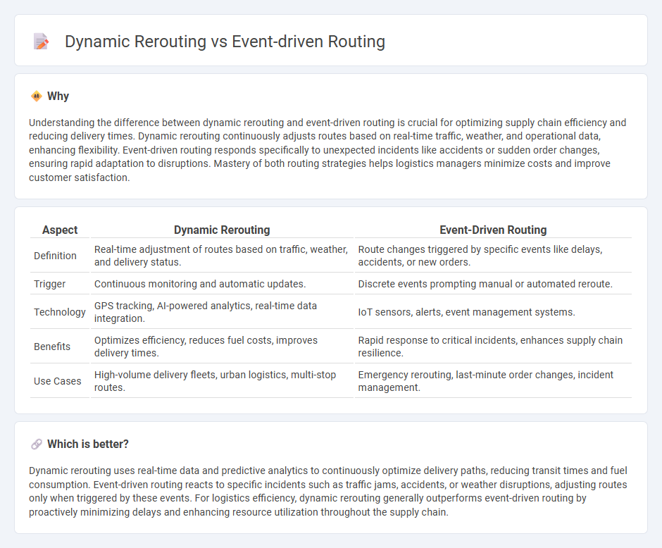 Dynamic Rerouting vs Event-Driven Routing in Logistics