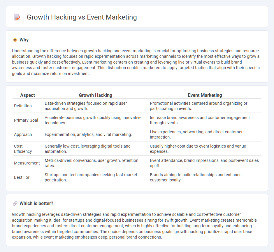 Growth Hacking vs Event Marketing in Marketing