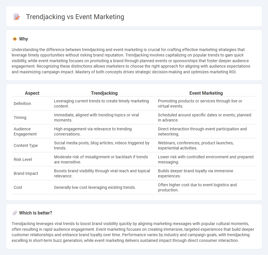 Trendjacking vs Event Marketing in Marketing