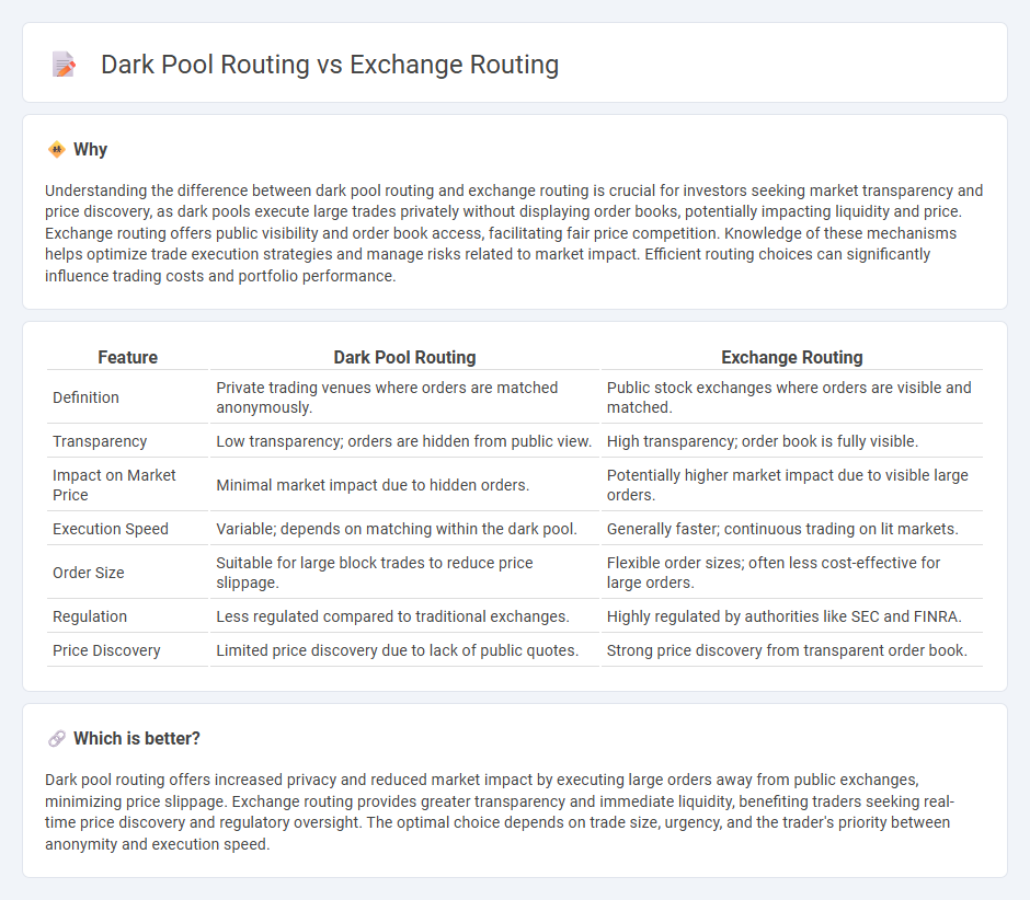 Dark Pool Routing vs Exchange Routing in Finance