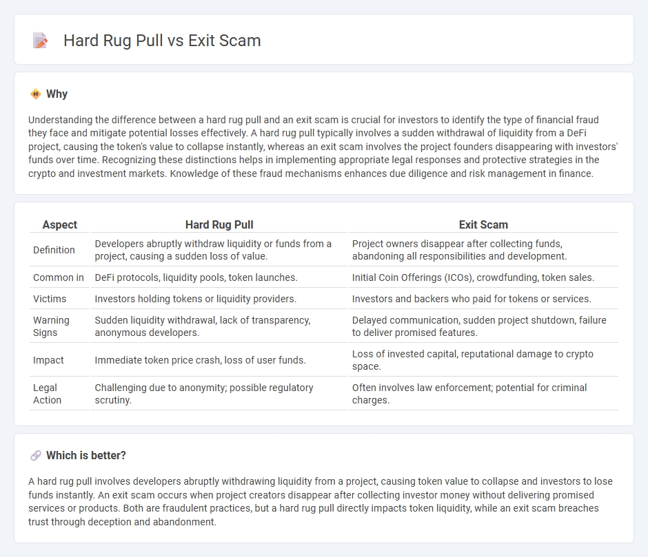 Hard Rug Pull vs Exit Scam in Finance