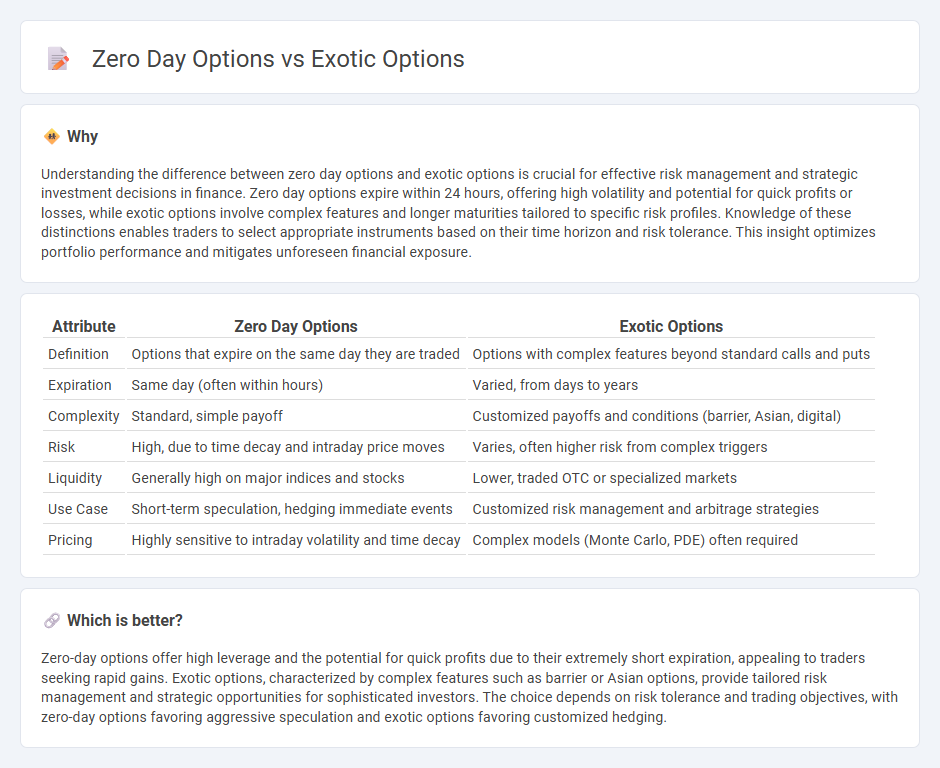 Zero Day Options vs Exotic Options in Finance