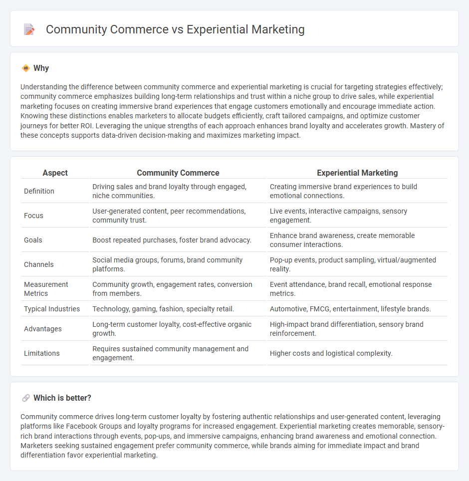 Community Commerce vs Experiential Marketing in Marketing