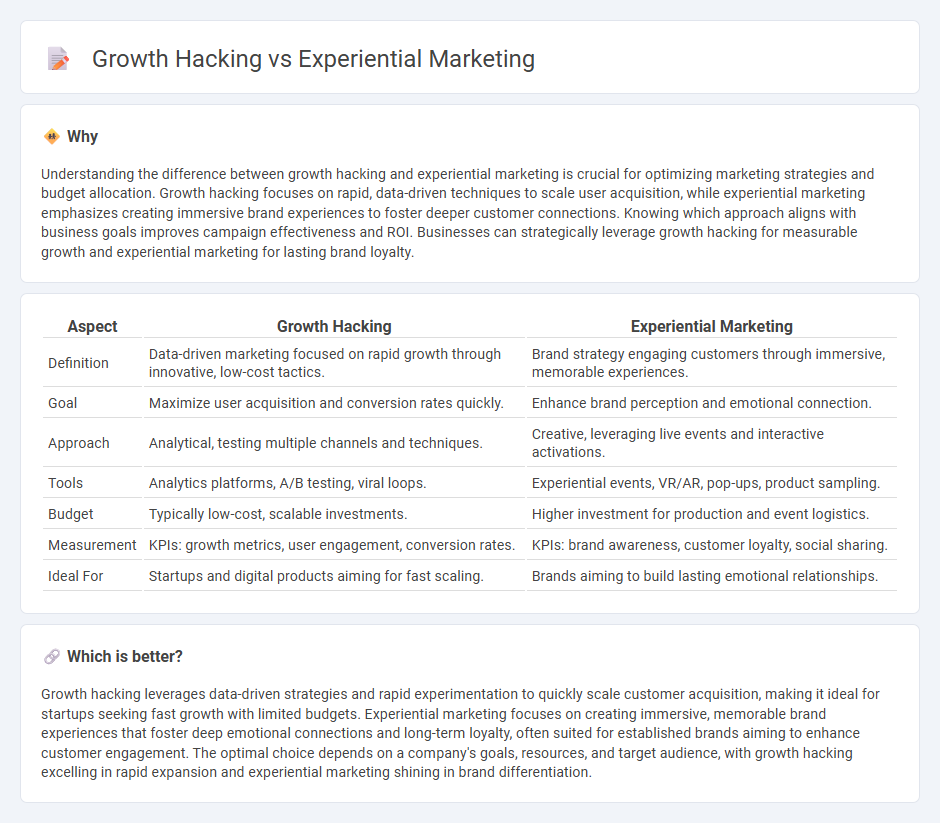 Growth Hacking vs Experiential Marketing in Marketing
