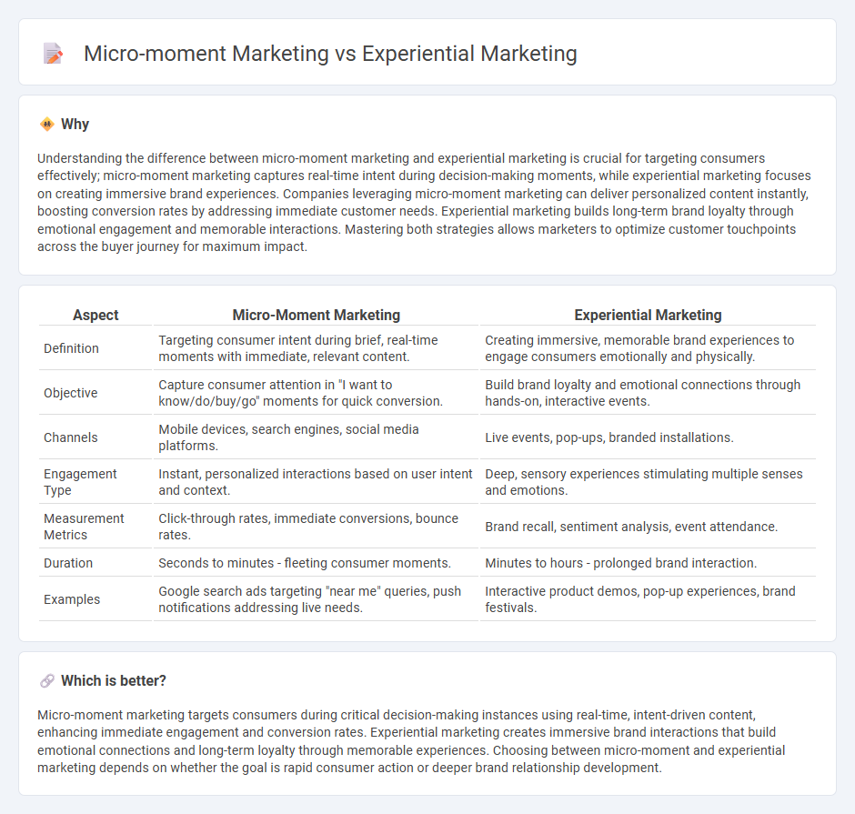 Micro-Moment Marketing vs Experiential Marketing in Marketing
