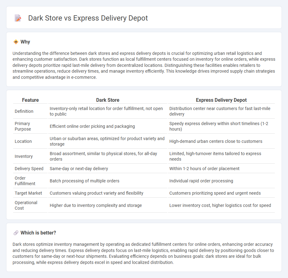Dark Store vs Express Delivery Depot in Commerce