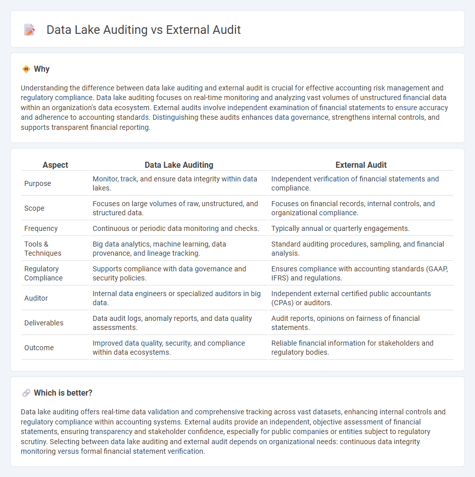 Data Lake Auditing vs External Audit in Accounting