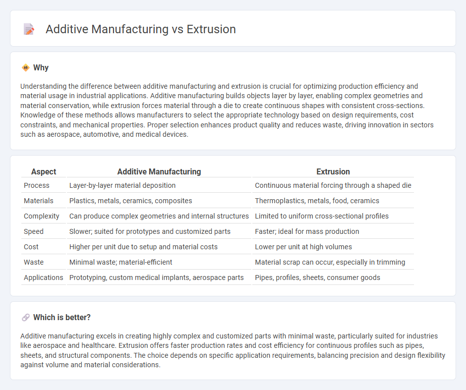 Additive Manufacturing vs Extrusion in Manufacturing