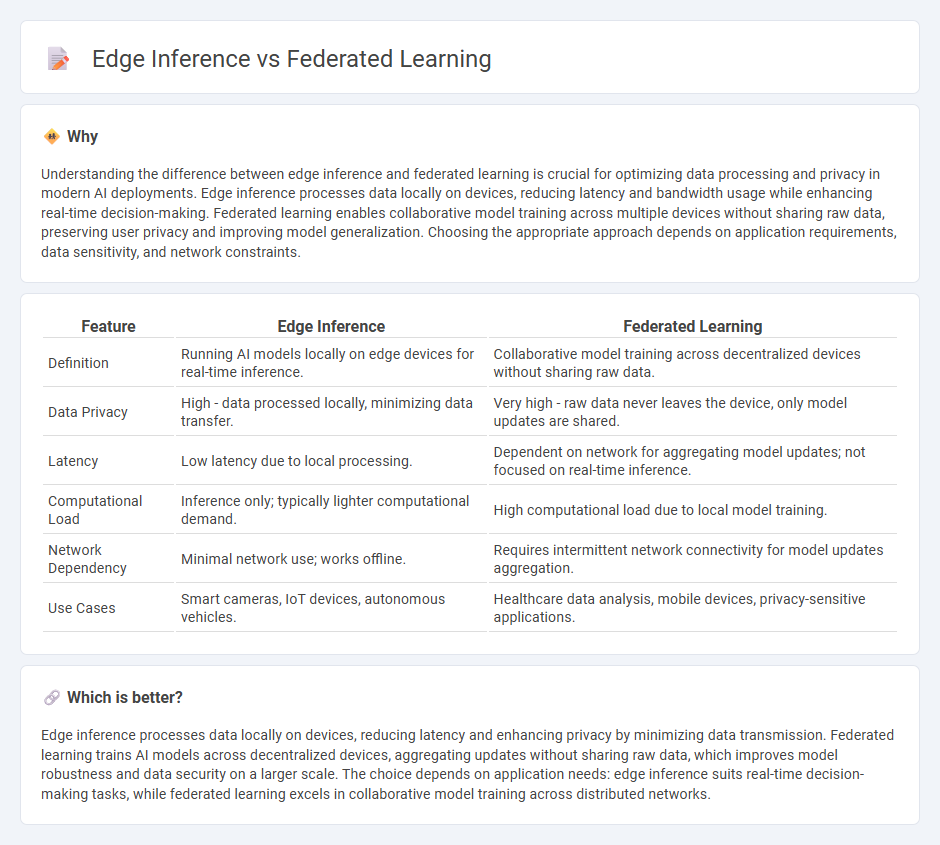 Edge Inference vs Federated Learning in Technology