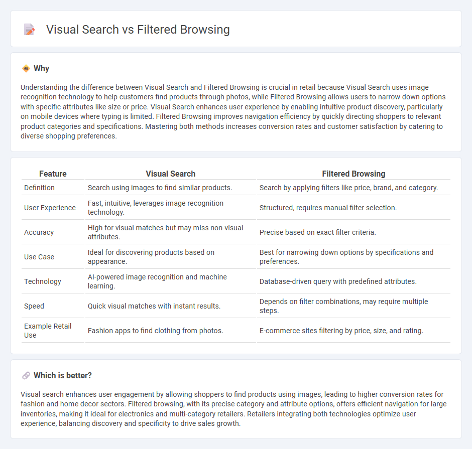 Visual Search vs Filtered Browsing in Retail