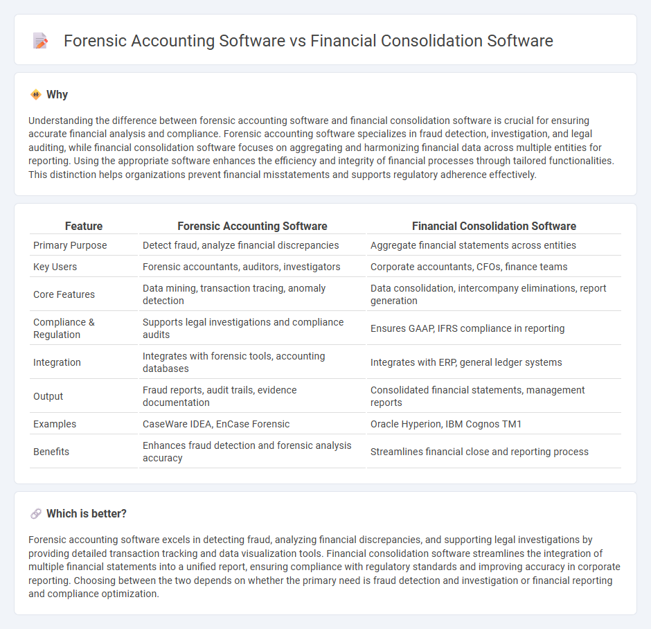 Forensic Accounting Software vs Financial Consolidation Software in Accounting