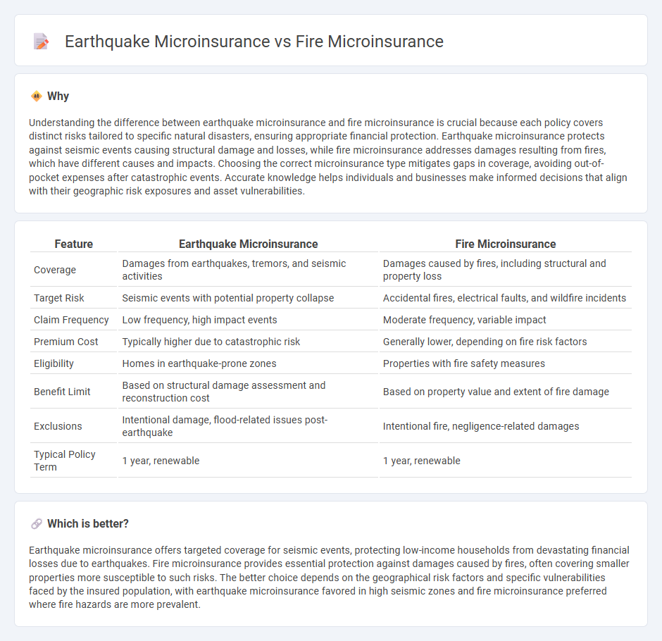 Earthquake Microinsurance vs Fire Microinsurance in Insurance