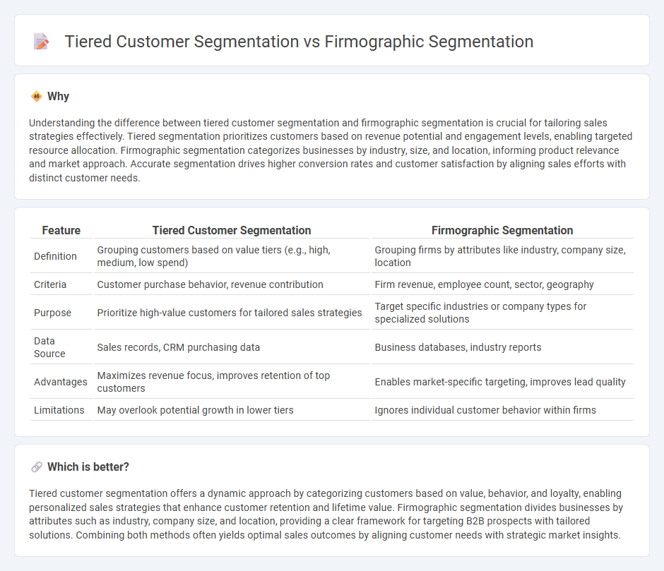 Tiered Customer Segmentation vs Firmographic Segmentation in Sales