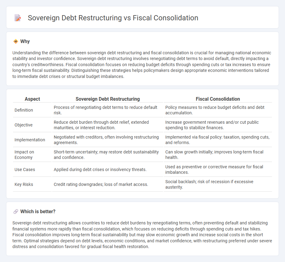 Sovereign Debt Restructuring vs Fiscal Consolidation in Finance