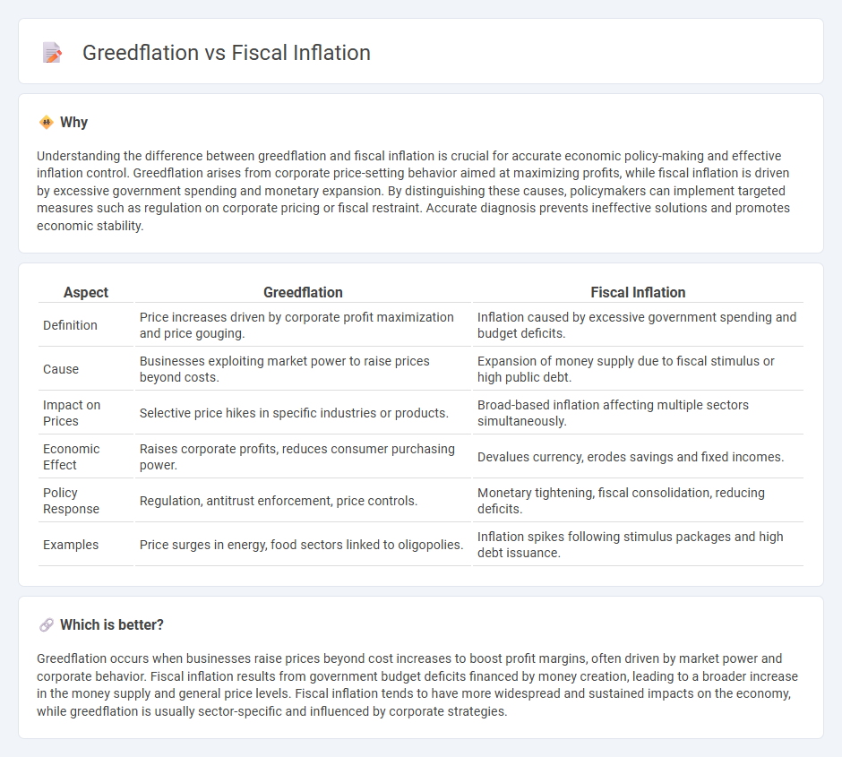 Greedflation vs Fiscal Inflation in Economy