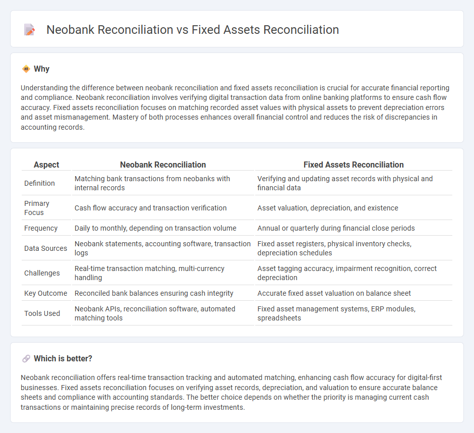 Neobank Reconciliation vs Fixed Assets Reconciliation in Accounting