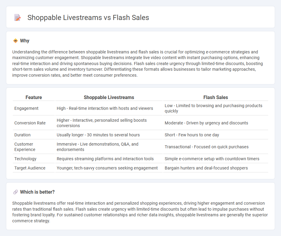 Shoppable Livestreams vs Flash Sales in Commerce