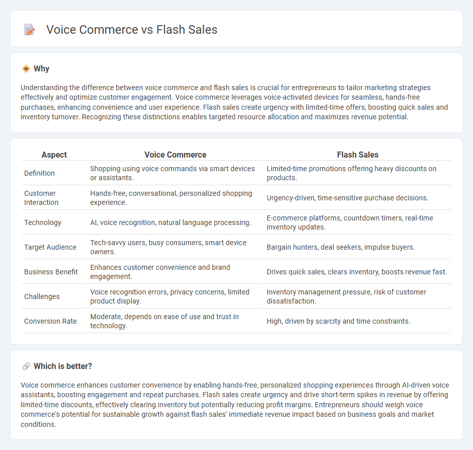 Voice Commerce vs Flash Sales in Entrepreneurship