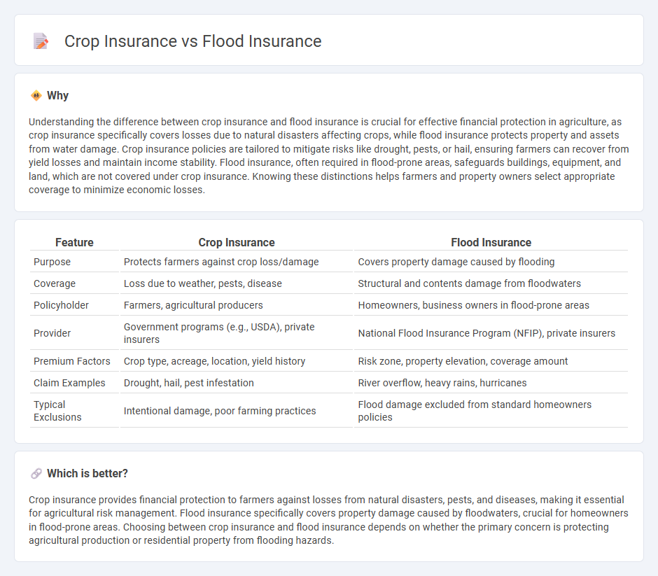 Crop Insurance vs Flood Insurance in Insurance