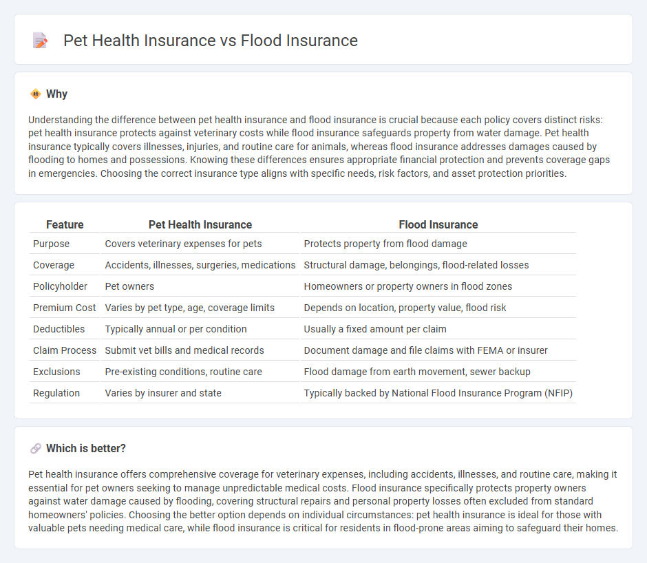 Pet Health Insurance vs Flood Insurance in Insurance