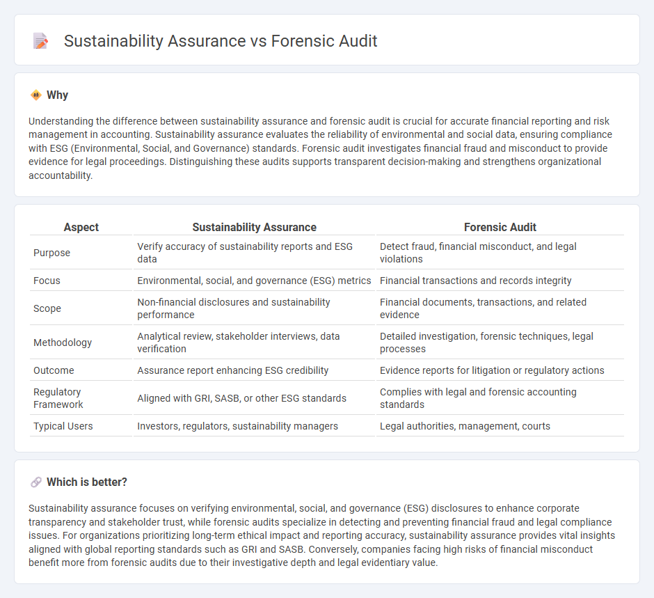 Sustainability Assurance vs Forensic Audit in Accounting