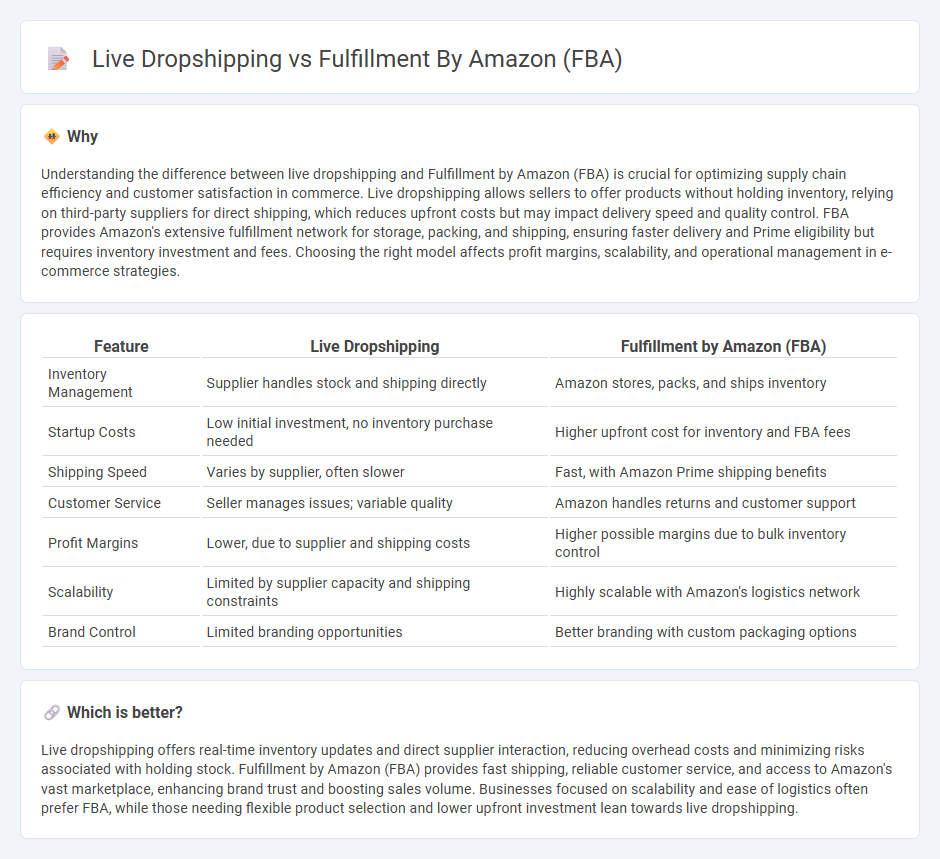 Live Dropshipping vs Fulfillment By Amazon (Fba) in Commerce