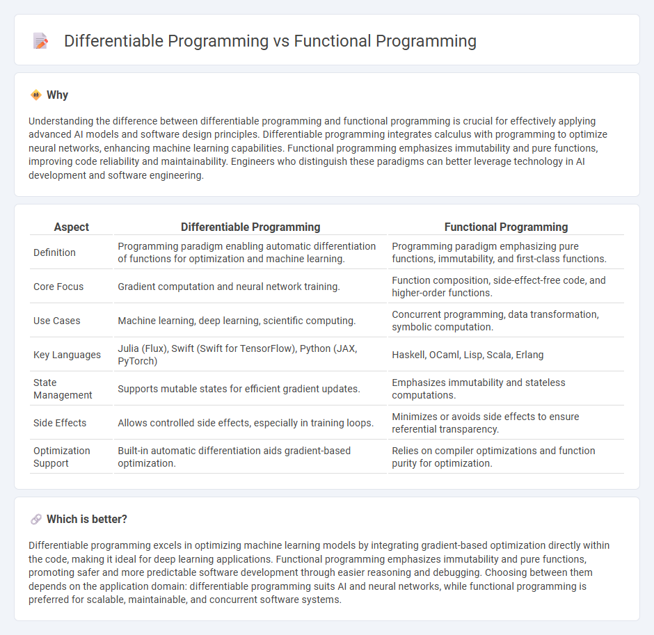 Differentiable Programming vs Functional Programming in Technology