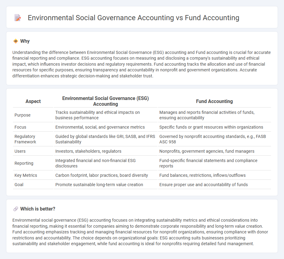Environmental Social Governance Accounting vs Fund Accounting in Accounting