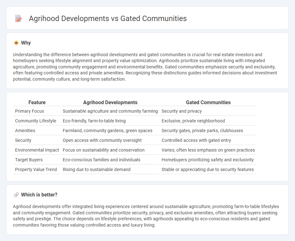 Agrihood Developments vs Gated Communities in Real Estate