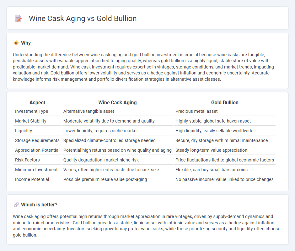Wine Cask Aging vs Gold Bullion in Investment
