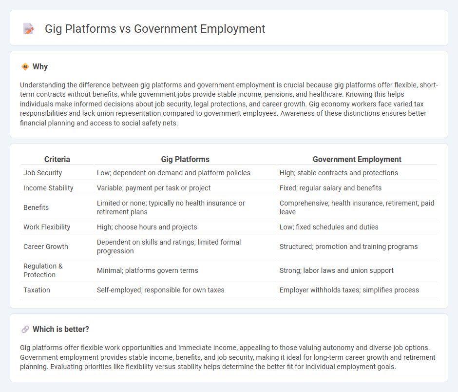 Gig Platforms vs Government Employment in Employment