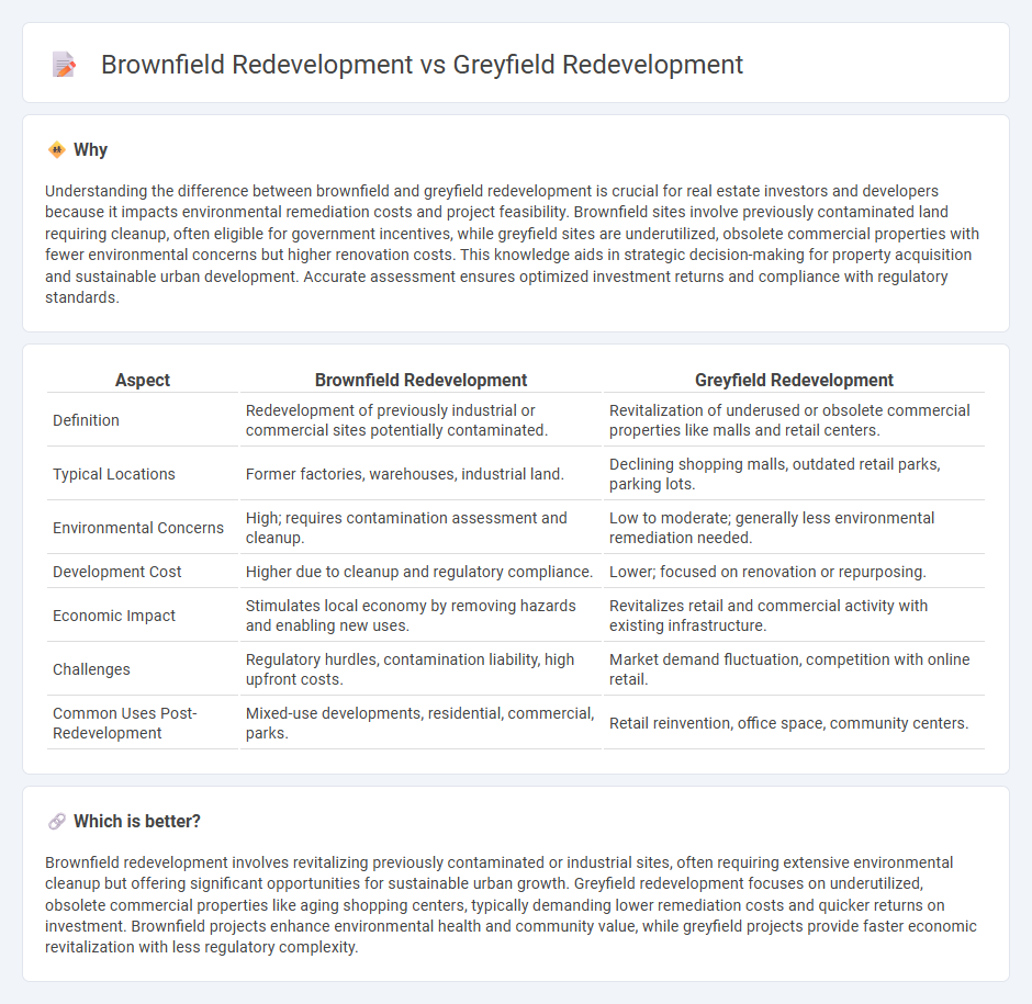 Brownfield Redevelopment vs Greyfield Redevelopment in Real Estate