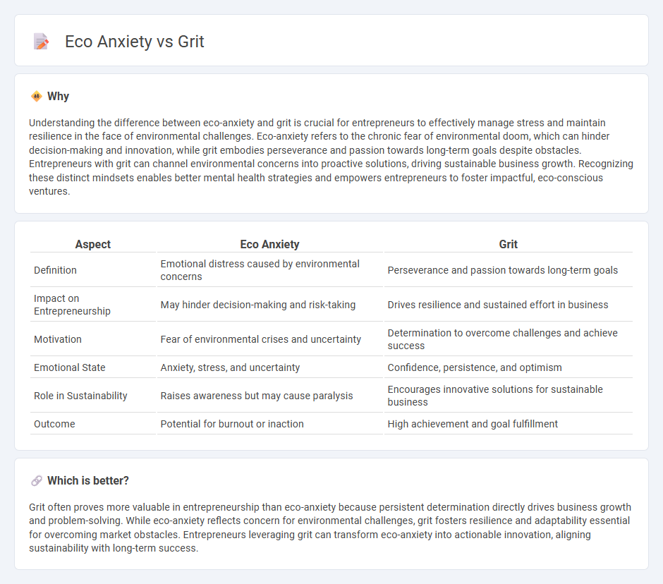 Eco Anxiety vs Grit in Entrepreneurship