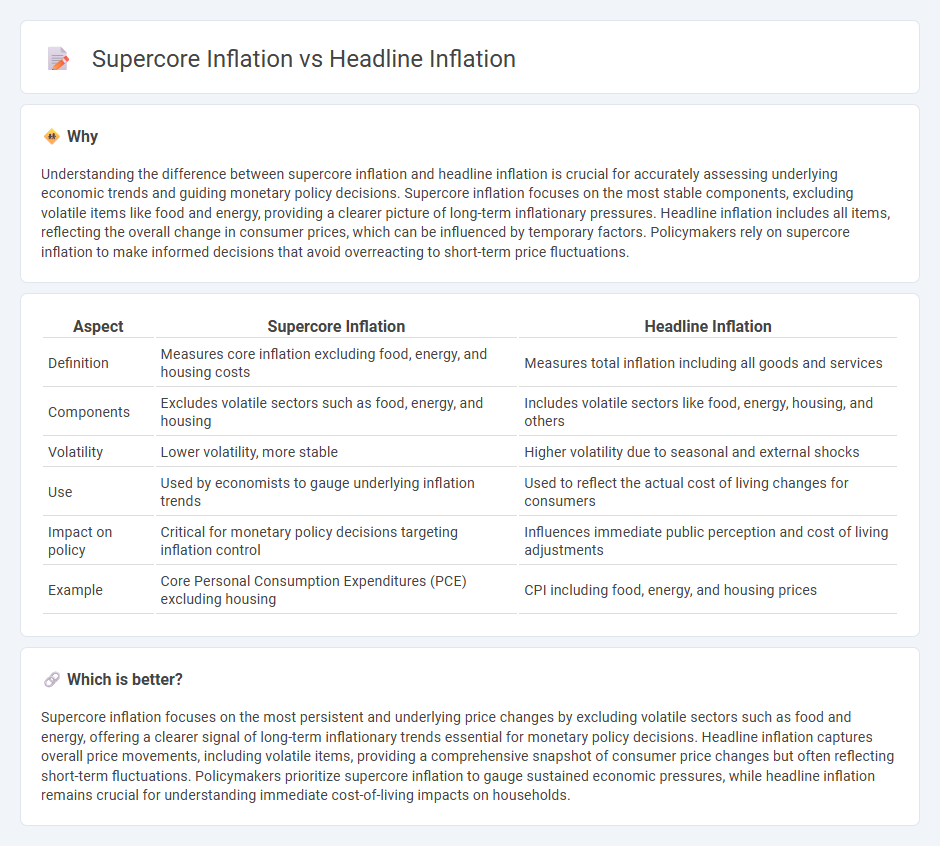 Supercore Inflation vs Headline Inflation in Economy