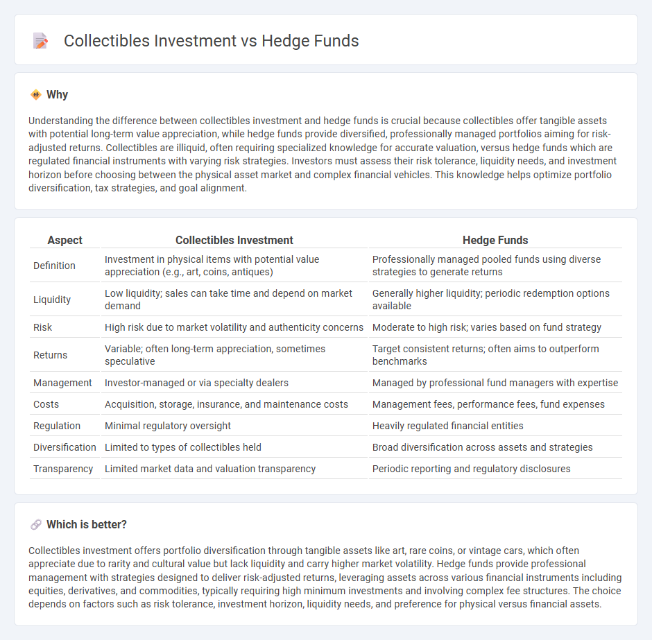 Collectibles Investment vs Hedge Funds in Investment