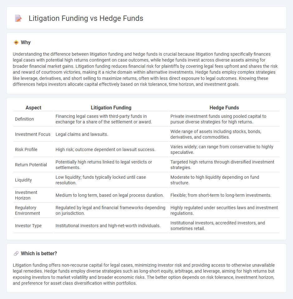 Litigation Funding vs Hedge Funds in Investment