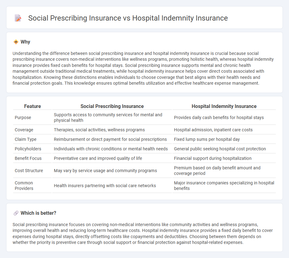 Social Prescribing Insurance vs Hospital Indemnity Insurance in Insurance