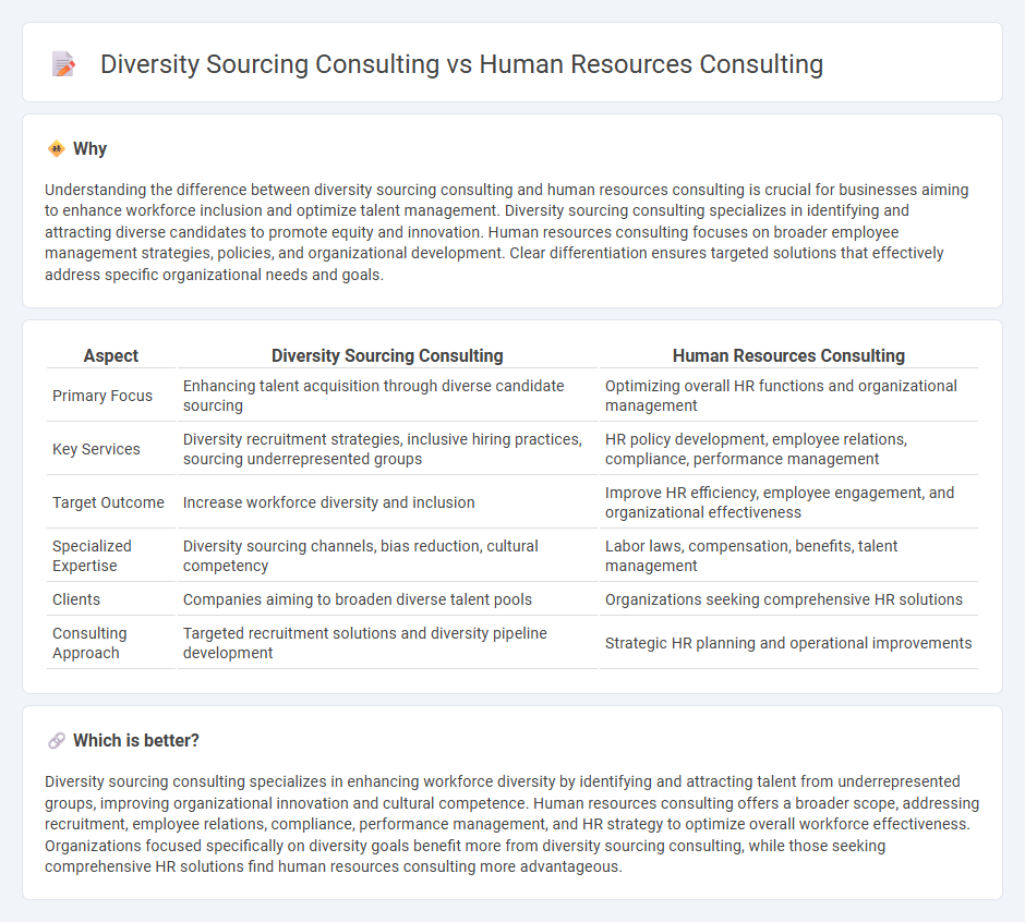 Diversity Sourcing Consulting vs Human Resources Consulting in Consulting