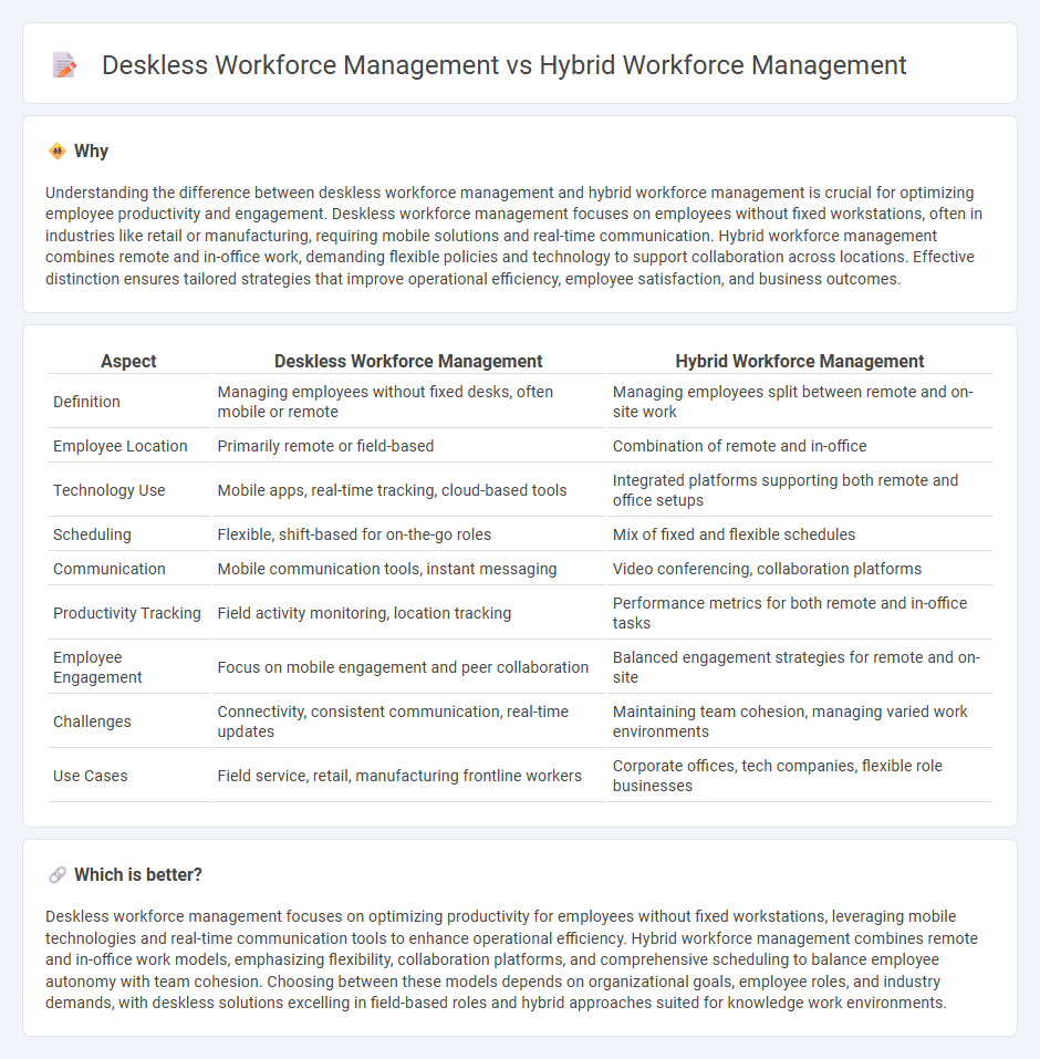 Deskless Workforce Management vs Hybrid Workforce Management in Human Resources