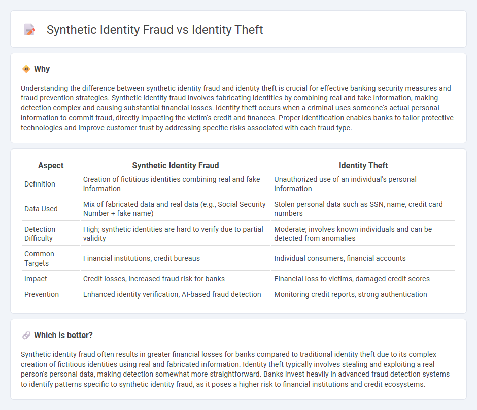 Synthetic Identity Fraud vs Identity Theft in Banking