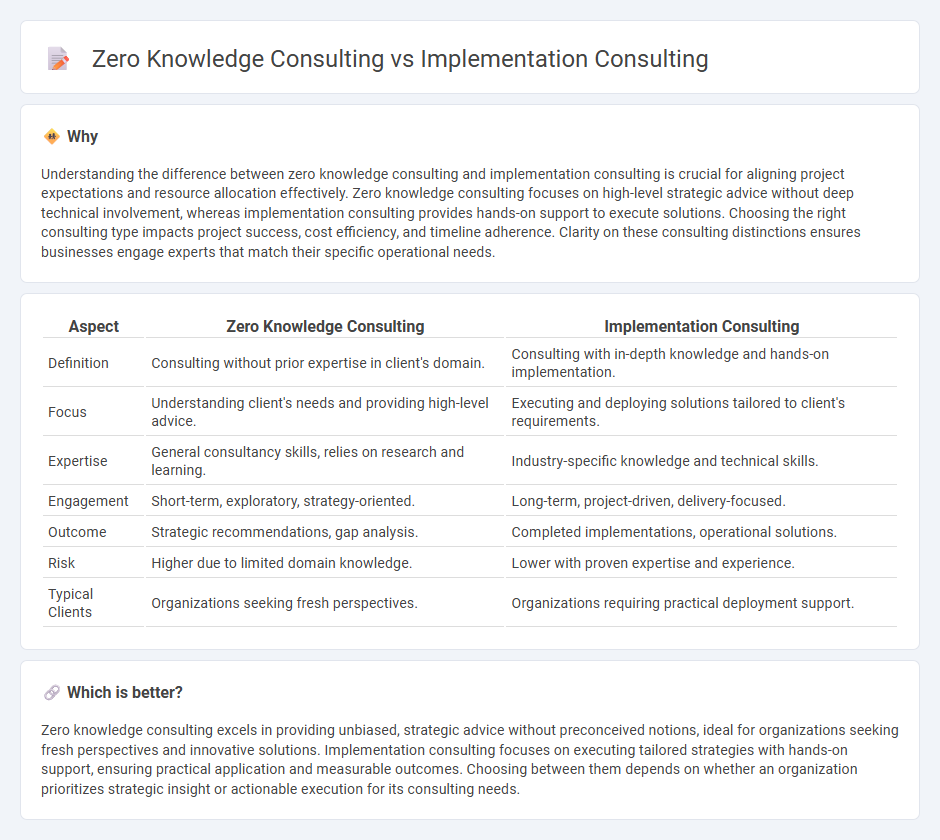 Zero Knowledge Consulting vs Implementation Consulting in Consulting