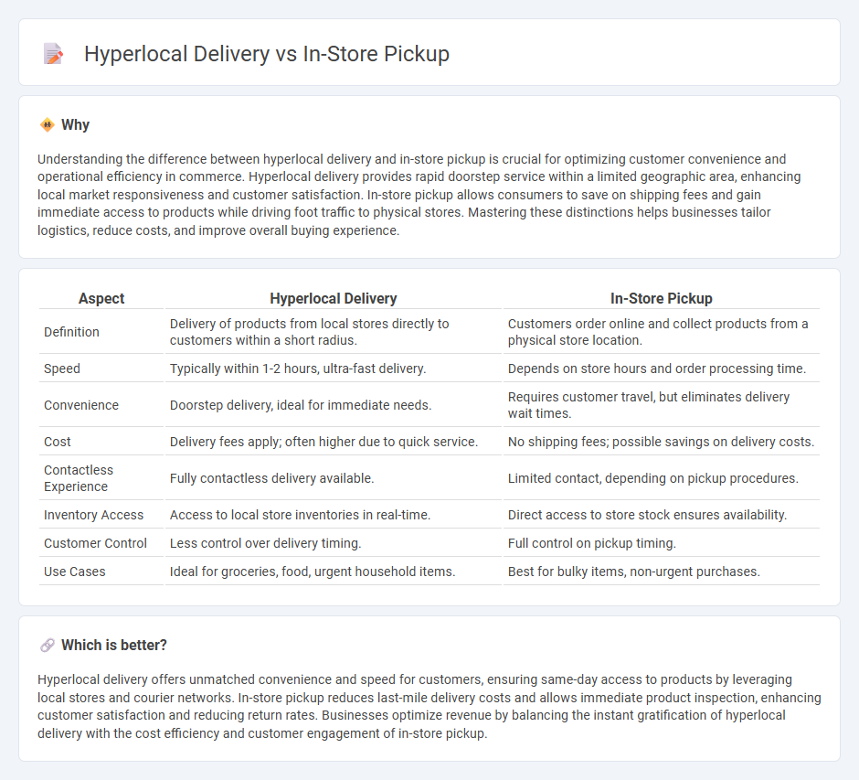 Hyperlocal Delivery vs In-Store Pickup in Commerce