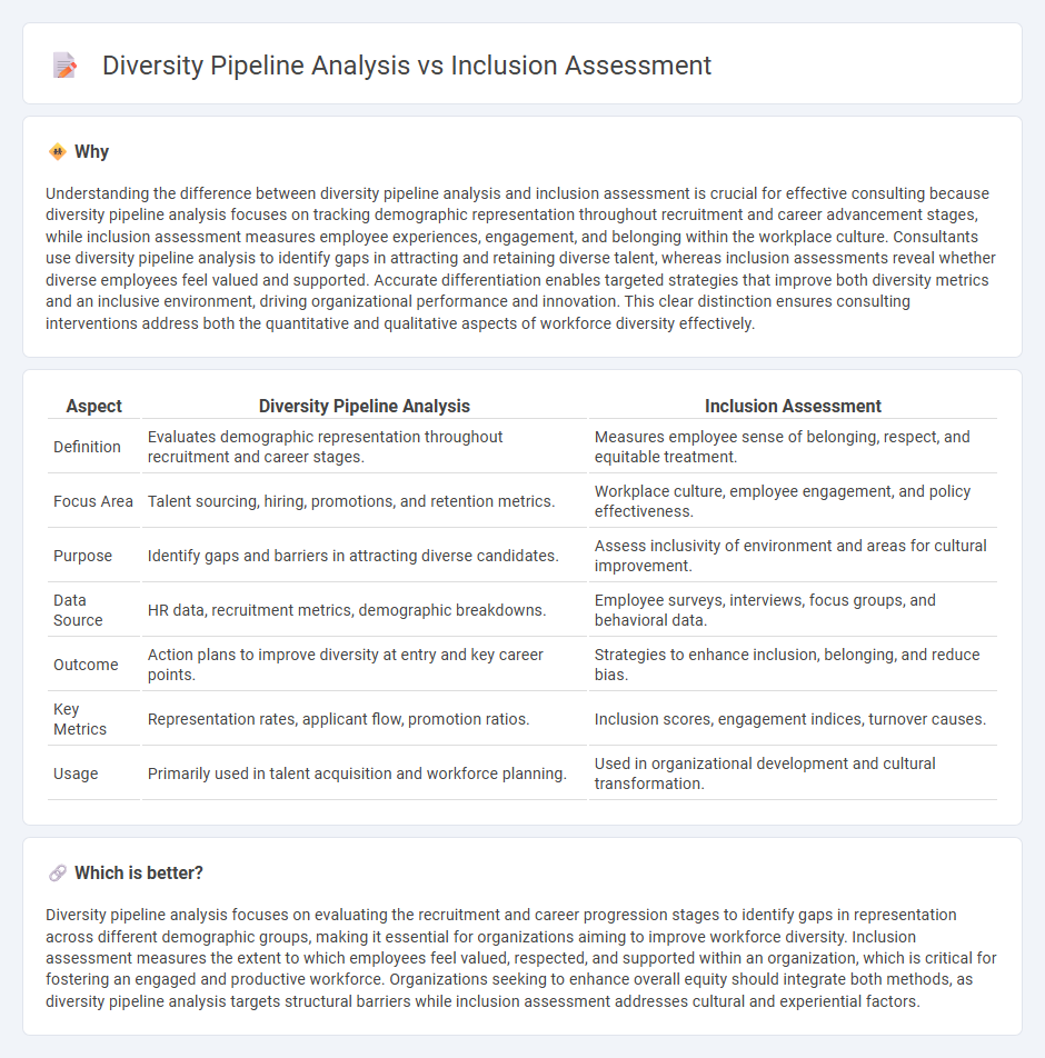 Diversity Pipeline Analysis vs Inclusion Assessment in Consulting