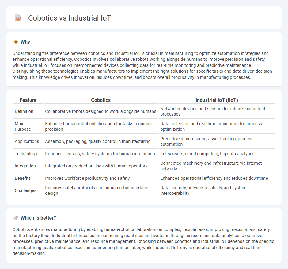 Cobotics vs Industrial Iot in Manufacturing