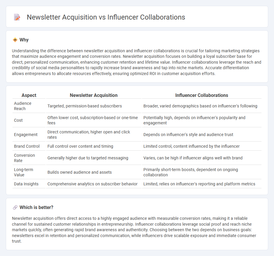 Newsletter Acquisition vs Influencer Collaborations in Entrepreneurship