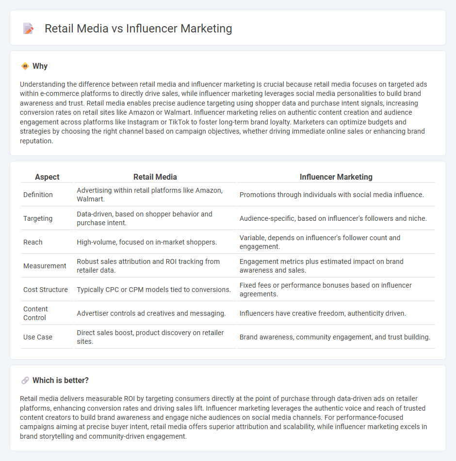 Retail Media vs Influencer Marketing in Marketing