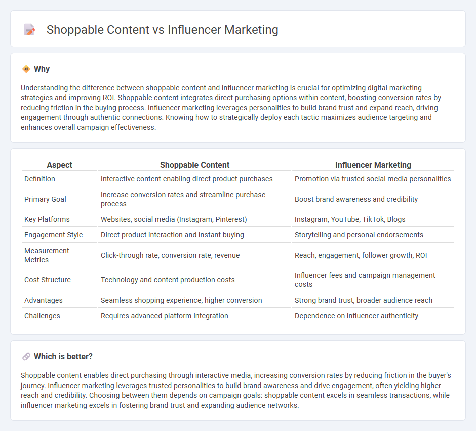 Shoppable Content vs Influencer Marketing in Marketing