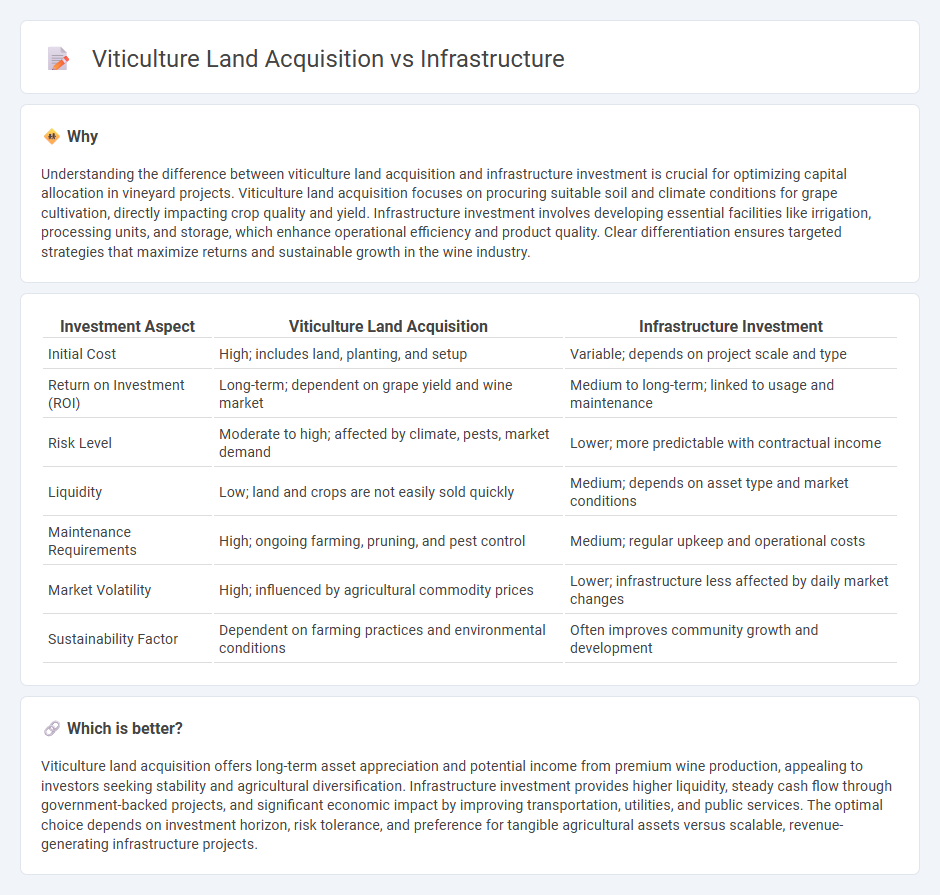 Viticulture Land Acquisition vs Infrastructure in Investment